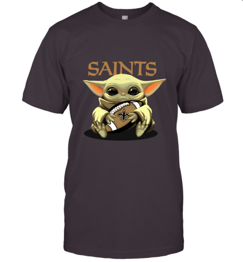 Baby Yoda Loves The New Orleans Saints Star Wars NFL Unisex Jersey Tee