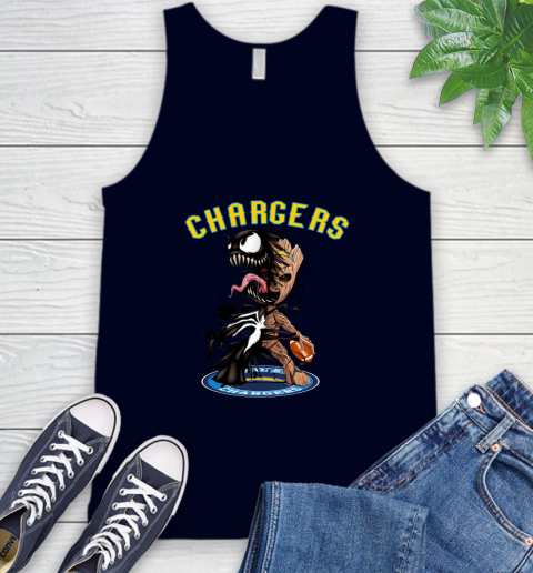 NFL San Diego Chargers Football Venom Groot Guardians Of The Galaxy Tank Top 3