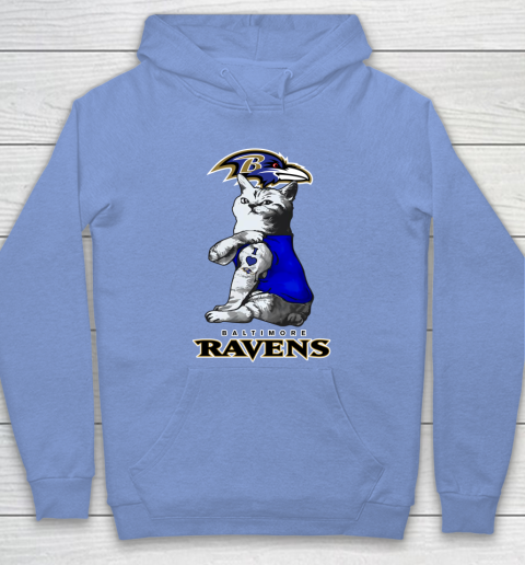 NFL Football My Cat Loves Baltimore Ravens Hoodie 8
