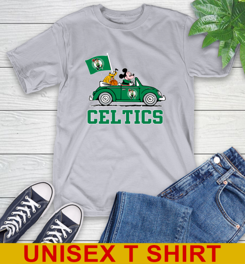 NBA Basketball Boston Celtics Pluto Mickey Driving Disney Shirt T-Shirt 6