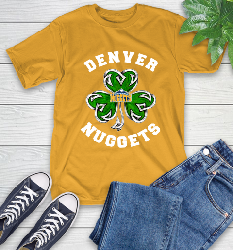 NBA Denver Nuggets Three Leaf Clover St Patrick's Day Basketball Sports T-Shirt 2