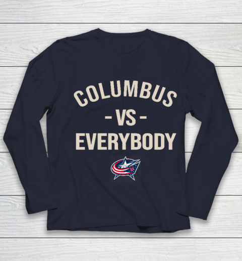 Columbus Blue Jackets Vs Everybody Youth Long Sleeve 2