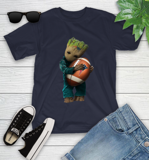 NFL Groot Guardians Of The Galaxy Football Sports New England Patriots Youth T-Shirt 3