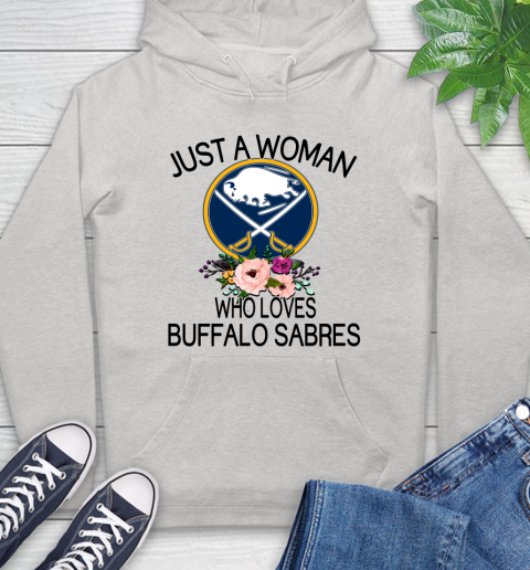 NHL Just A Woman Who Loves Buffalo Sabres Hockey Sports Hoodie