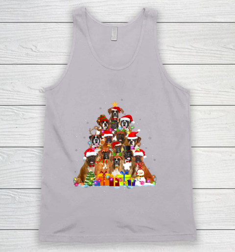 Christmas Pajama Boxer Tree Xmas Gifts Dog Dad Mom Tank Top 3