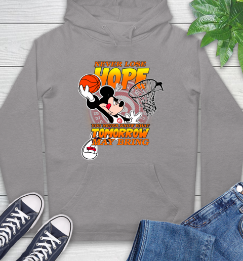 Atlanta Hawks NBA Basketball Mickey Disney Never Lose Hope Hoodie 6