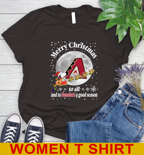 Arizona Diamondbacks Merry Christmas To All And To Diamondbacks A Good Season MLB Baseball Sports Women's T-Shirt 9