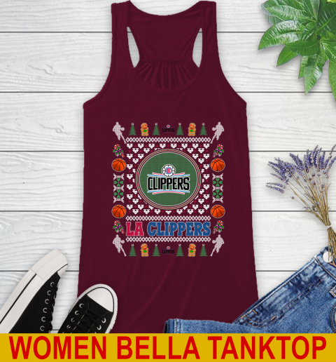 LA Clippers Merry Christmas NBA Basketball Loyal Fan Racerback Tank 2