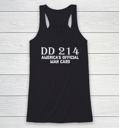 DD214 America's Official Man Card Racerback Tank