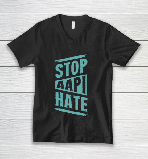 Stop AAPI Hate Cool Asian American Pride V-Neck T-Shirt