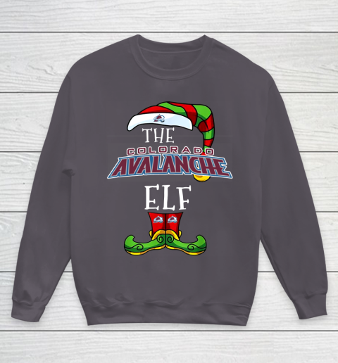 Colorado Avalanche Christmas ELF Funny NHL Youth Sweatshirt 5