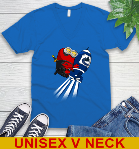 NHL Hockey Vancouver Canucks Deadpool Minion Marvel Shirt V-Neck T-Shirt 5