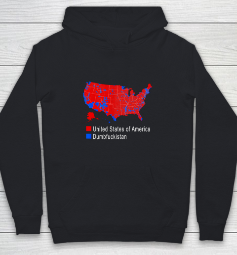 Election Map United States of America Dumbfuckistan Youth Hoodie