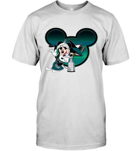 NHL San Jose Sharks Stanley Cup Mickey Mouse Disney Hockey T Shirt
