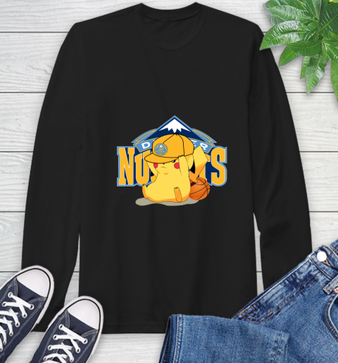 NBA Pikachu Basketball Sports Denver Nuggets Long Sleeve T-Shirt 2