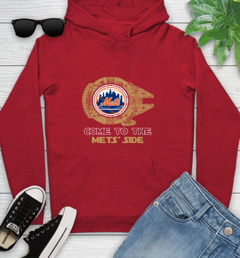 MLB Come To The New York Mets Side Star Wars Baseball Sports Youth Hoodie 12