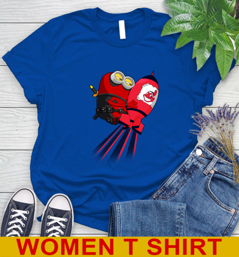 MLB Baseball Cleveland Indians Deadpool Minion Marvel Shirt Women's T-Shirt 10