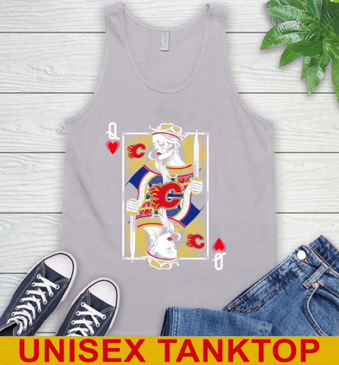 NHL Hockey Calgary Flames The Queen Of Hearts Card Shirt Tank Top 3