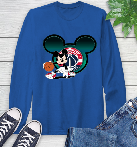 NBA Washington Wizards Mickey Mouse Disney Basketball Long Sleeve T-Shirt 9
