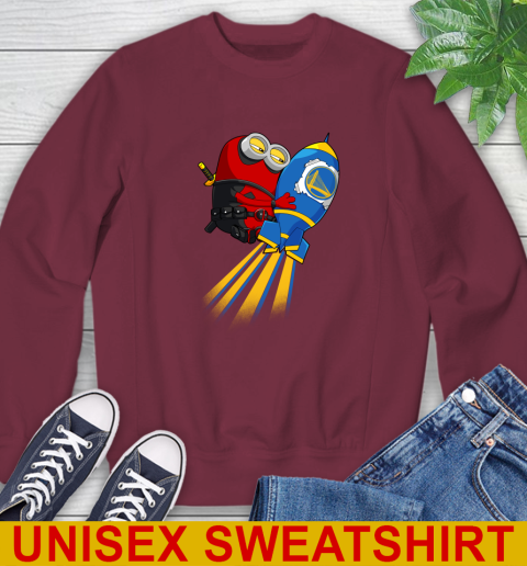 NBA Basketball Golden State Warriors Deadpool Minion Marvel Shirt Sweatshirt 6