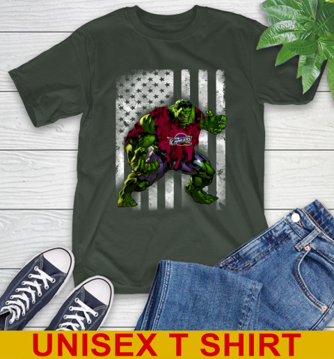 Cleveland Cavaliers Hulk Marvel Avengers NBA Basketball American Flag T-Shirt 6