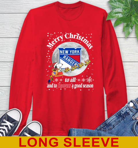 New York Rangers Merry Christmas To All And To Rangers A Good Season NHL Hockey Sports Long Sleeve T-Shirt 12
