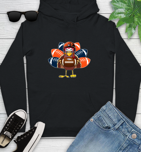 Denver Broncos Turkey Thanksgiving Day Youth Hoodie 2
