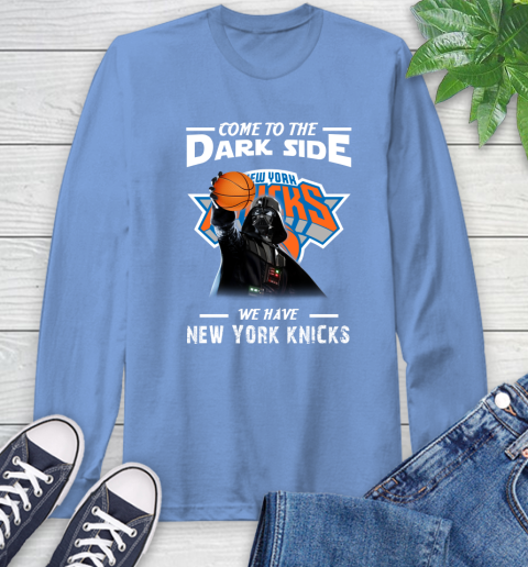 NBA Come To The Dark Side We Have New York Knicks Star Wars Darth Vader Basketball Long Sleeve T-Shirt 12