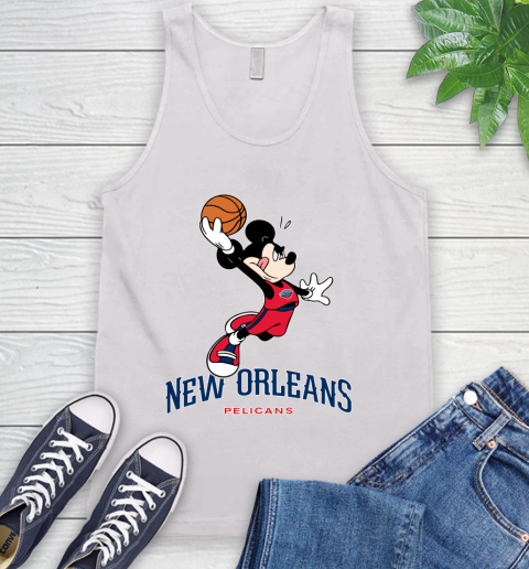 NBA Basketball New Orleans Pelicans Cheerful Mickey Mouse Shirt Tank Top 2