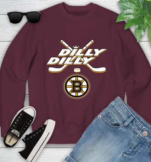 NHL Boston Bruins Dilly Dilly Hockey Sports Youth Sweatshirt 5