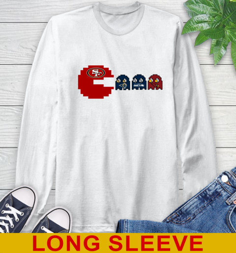 San Francisco 49ers NFL Football Pac Man Champion Long Sleeve T-Shirt