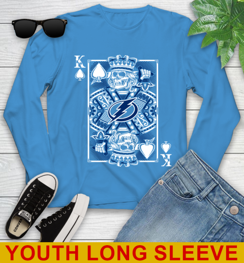 Tampa Bay Lightning NHL Hockey The King Of Spades Death Cards Shirt Youth Long Sleeve 8