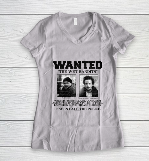 Home Alone Wanted The Wet Bandits Women's V-Neck T-Shirt