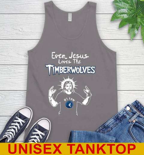 Minnesota Timberwolves NBA Basketball Even Jesus Loves The Timberwolves Shirt Tank Top 6