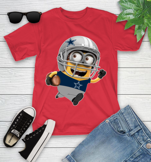 NFL Dallas Cowboys Minions Disney Football Sports Youth T-Shirt 10