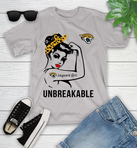 NFL Jacksonville Jaguars Girl Unbreakable Football Sports Youth T-Shirt 10