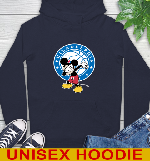 Philadelphia 76ers NBA Basketball Dabbing Mickey Disney Sports Hoodie 4