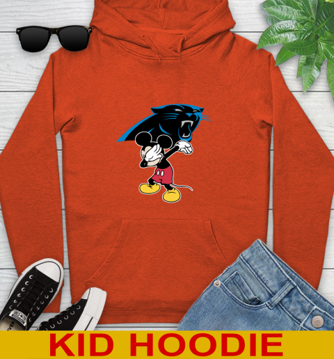 Carolina Panthers NFL Football Dabbing Mickey Disney Sports Youth Hoodie 5