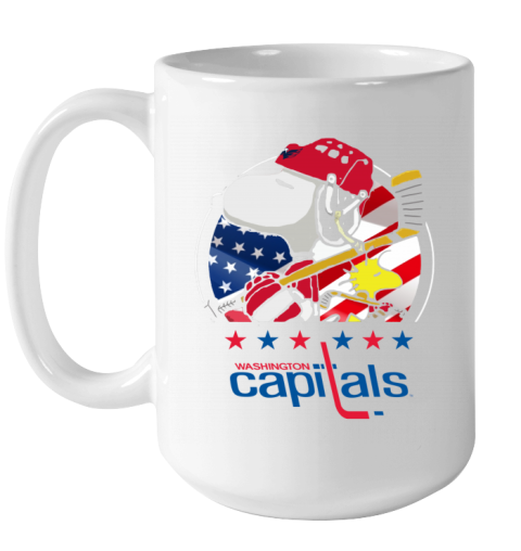 4x8j washington capitals snoopy and woodstock nhl ceramic mug 150 54 front white