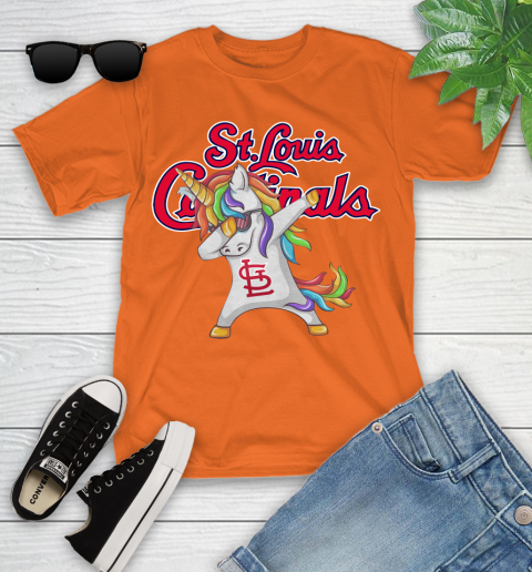 St.Louis Cardinals MLB Baseball Funny Unicorn Dabbing Sports Youth T-Shirt 7
