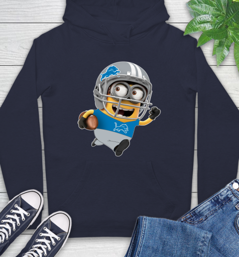 NFL Detroit Lions Minions Disney Football Sports Hoodie 4
