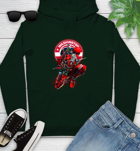 NBA Deadpool Marvel Comics Sports Basketball Washington Wizards Youth Hoodie 13