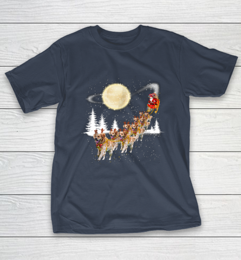 Golden Retriever Reindeer Christmas T-Shirt 3