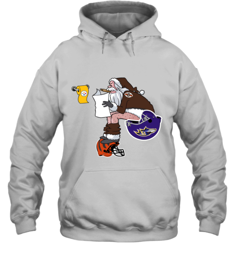 Santa Claus Cleveland Browns Shit On Other Teams Christmas Hoodie