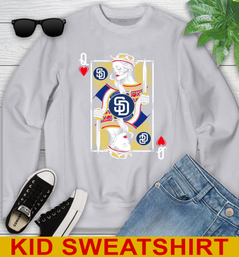 MLB Baseball San Diego Padres The Queen Of Hearts Card Shirt Youth Sweatshirt 3