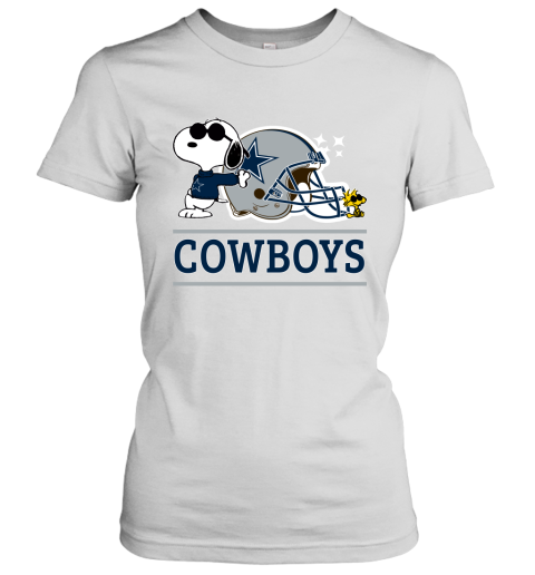 The Dallas Cowboys Joe Cool And Woodstock Snoopy Mashup Women's T-Shirt
