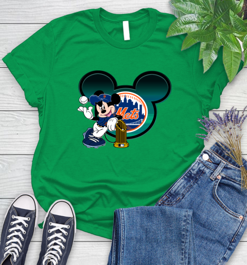 MLB New York Mets The Commissioner's Trophy Mickey Mouse Disney Women's T-Shirt 6