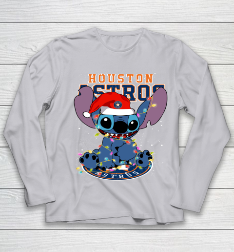 Houston Astros MLB noel stitch Baseball Christmas Youth Long Sleeve 3