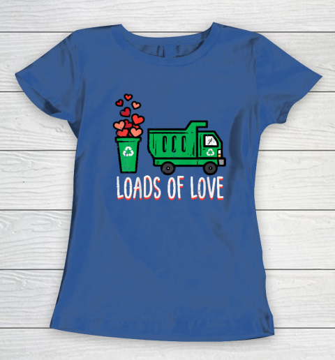 Kids Valentines Day Garbage Truck Loads Of Love Women's T-Shirt 6