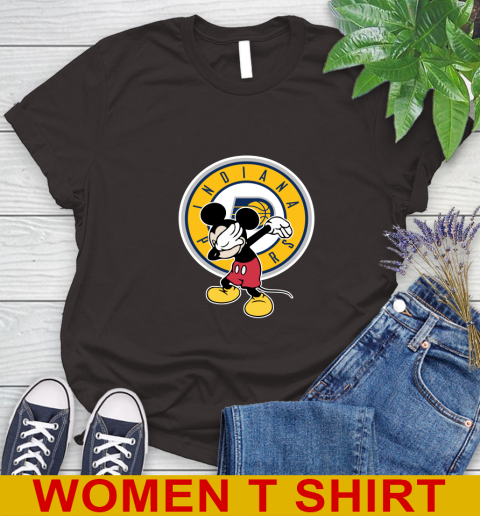 Indiana Pacers NBA Basketball Dabbing Mickey Disney Sports Women's T-Shirt 8